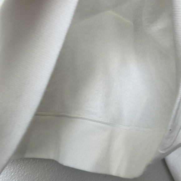 American Eagle Oversized White Hoodie Drawstring Sweatshirt Size Small - Picture 10 of 11